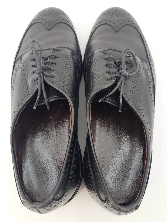 Allen Edmonds Leather Black Wingtip Brogue Oxford Shoes 3350 Men\'s Size 10.5D main image 5
